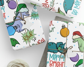 Carte da regalo natalizie con dinosauri Fa Roar, confezione regalo natalizia con dinosauri per le vacanze