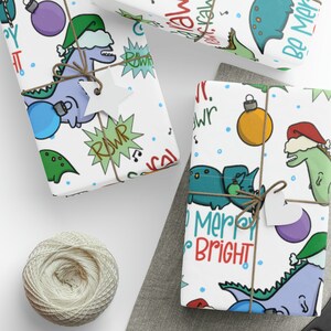 Fa Roar Dinosaurier Weihnachten Geschenkpapier, Dinosaurier Weihnachten Geschenkpapier