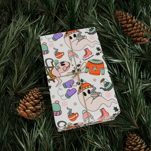 Seasons Creepings Geschenkpapier, Weihnachtsgeschenkpapier, gruseliges Weihnachtspapier, Geschenkpapier für den Urlaub, Weihnachtsgeschenkpapier