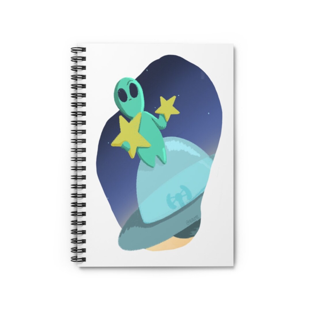 Alien Digital Art Space Spiral Notebook - Etsy