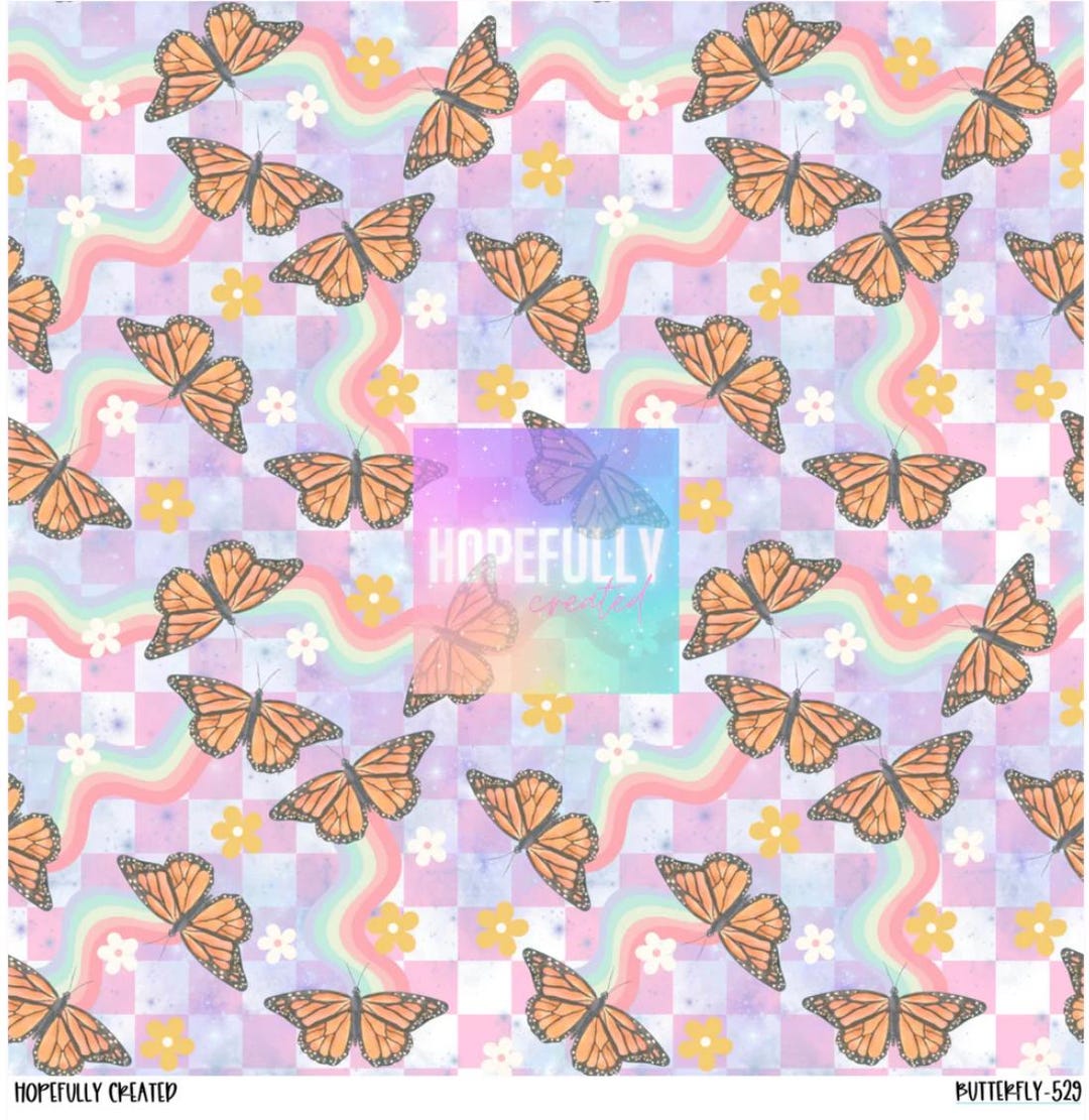 Butterfly Checkerboard Pattern Vinyl, Adhesive Vinyl Sheet - Etsy