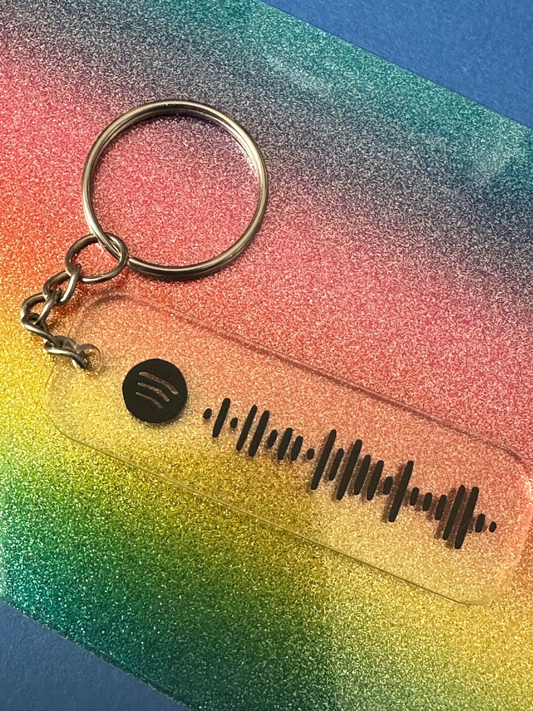 Personalised Song Keyring Spotify Playlist Album Code Scannable ...