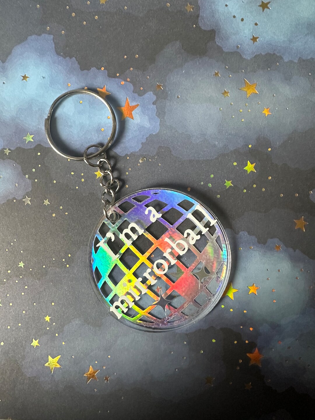 Mirrorball Keychain Keyring Taylor Swift Folklore Inspired Etsy