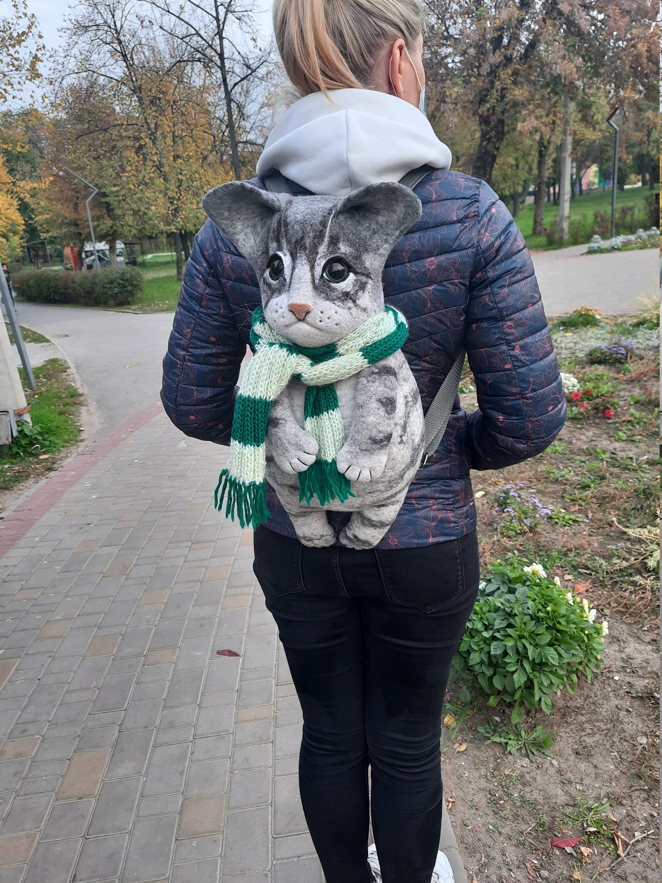 filztasche katze