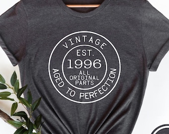 Vintage 1996 Birthday Shirt - Aged to Perfection - Unisex Graphic Tee