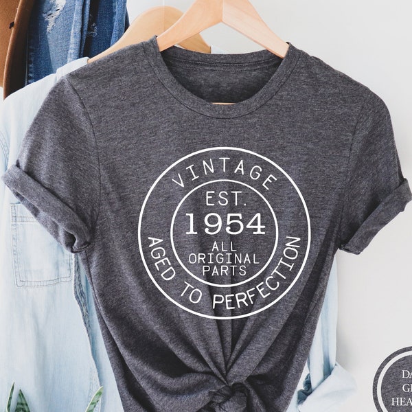 Vintage 1954 Shirt, Est 1954, 70th Birthday, 70th Birthday Gift, 70th Birthday Party, 70th Birthday Shirt, 1954 T-Shirt