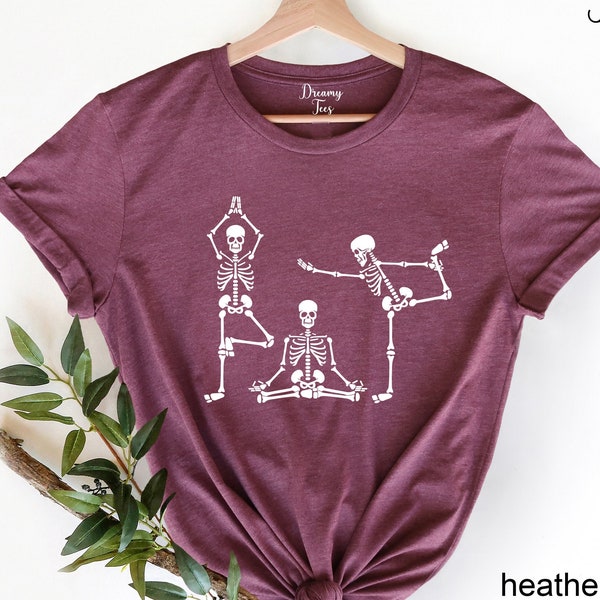 Skeletons Yoga Shirt, Funny Halloween Shirt, Yoga Lover Shirt, Yogi Shirt, Skeleton Shirt, Gift For Yogi, Halloween 2021 Shirt