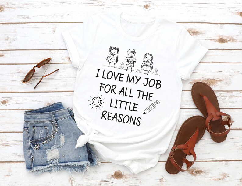 Elementary Teacher Shirt, I Love My Job, Unisex Teacher Tee bild 2