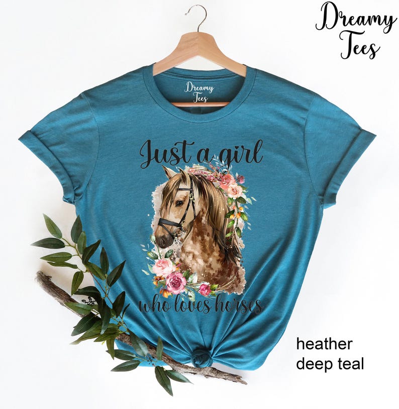 Horse Girl T-Shirt, Floral Horse Lover Shirt image 4