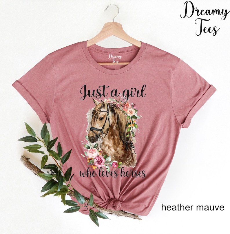 Horse Girl T-Shirt, Floral Horse Lover Shirt image 3
