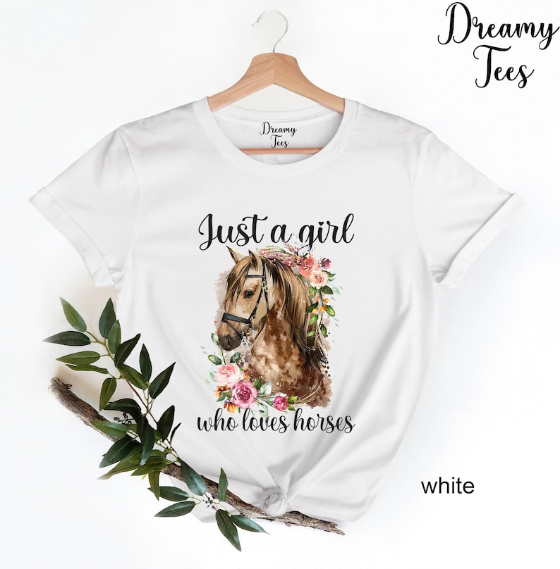 Horse Girl T-Shirt, Floral Horse Lover Shirt image 2