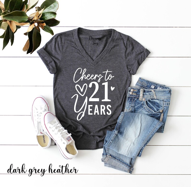 Cheers to 21 Years Shirt, 21st Birthday Gift image 3
