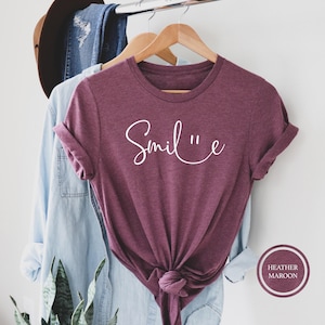 Smile Shirt, Positive Vibes Sweatshirt, Positivity Quote T-Shirt, Smile Hoodie, Graphic Tee For Woman, T-Shirts With Inspirational Sayings