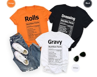 Group Christmas Shirts, Nutrition Facts Shirts, Thanksgiving Shirts, Family Reunion Shirts, Matching Family Shirts, Food Shirts