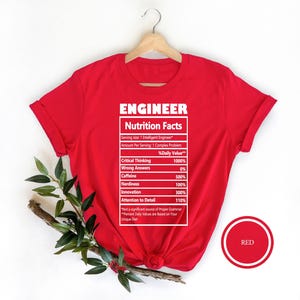 Engineer Nutrition Facts T-Shirt, Gift For Engineers