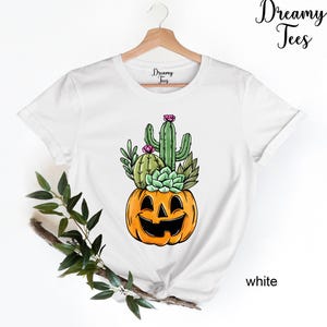 Pumpkin Shirt, Pumpkin Cactus Tshirt, Halloween Party Shirt, Halloween Costume, Women&#39;s Fall Shirt, Autumn Shirt, Gift For Her