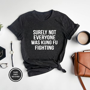 Surely Not Everybody Was Kung Fu Fighting Shirt, Kung Fu Shirt, Funny Fighting Tee, Sarcastic Shirt, Hilarious Saying Shirt, Karate Shirt