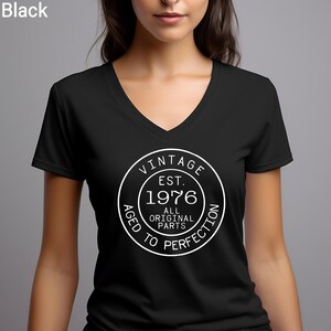 Vintage 1976 T-Shirt - Aged to Perfection - Birthday Gift Tee image 2