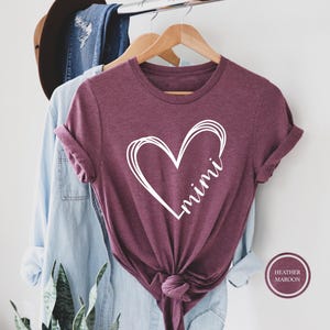 Mimi Shirt, Mimi Heart Shirt, Mimi Gift, Grandma Shirt, New Grandma Gift, Pregnancy Announcement, Gift For Grandma, Grandma Birthday Shirt