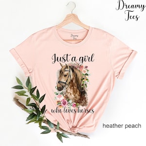 Just A Girl Who Loves Horses, Horse Riding, Horse Girl Shirt, Farmer Shirt, Horse Lover Shirt, Gift For Her, Christmas Gift, Country Shirt