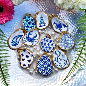 Customizable Hand Painted Oyster Shell