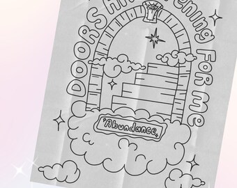 Open Doors Coloring Sheet, Abundance Printable (PDF)