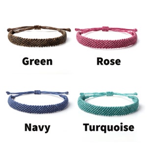 Handmade Surf Waxed Thread Waterproof Anklet or Bracelet for Women or Men image 8