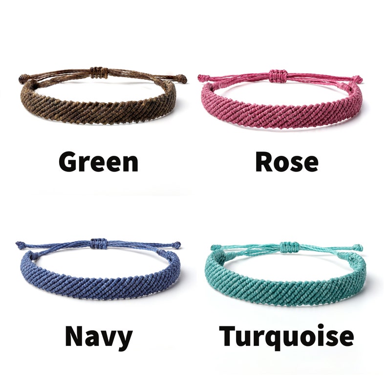 Handmade Surf Waxed Thread Waterproof Anklet or Bracelet for Women or Men image 8