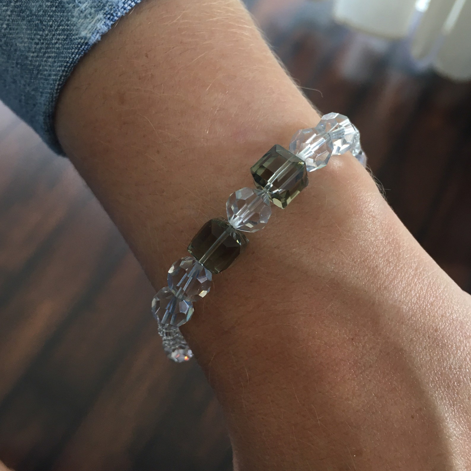 Black Diamond & Silver Night Swarovski Armband. Graues und | Etsy