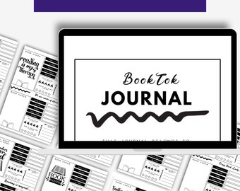 Journal BookTok | Liste de livres imprimables | Journal pour les livres| Pages de notes de livre | Téléchargement immédiat | Produit numérique | Produit BookTok