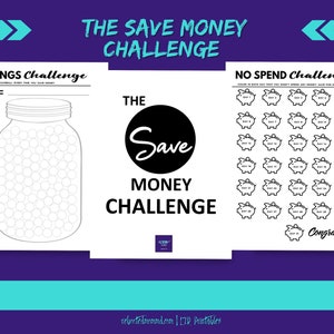 The Save Money Challenge Trackers for the Year Habit Printables Self-Care Immediate Download Digital Worksheets image 6