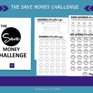 The Save Money Challenge Trackers for the Year Habit Printables Self-Care Immediate Download Digital Worksheets image 2