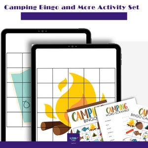 Camping Bingo and More Activity Set Fun Family Games for Camping Trips Printable PDF Instant Download image 4