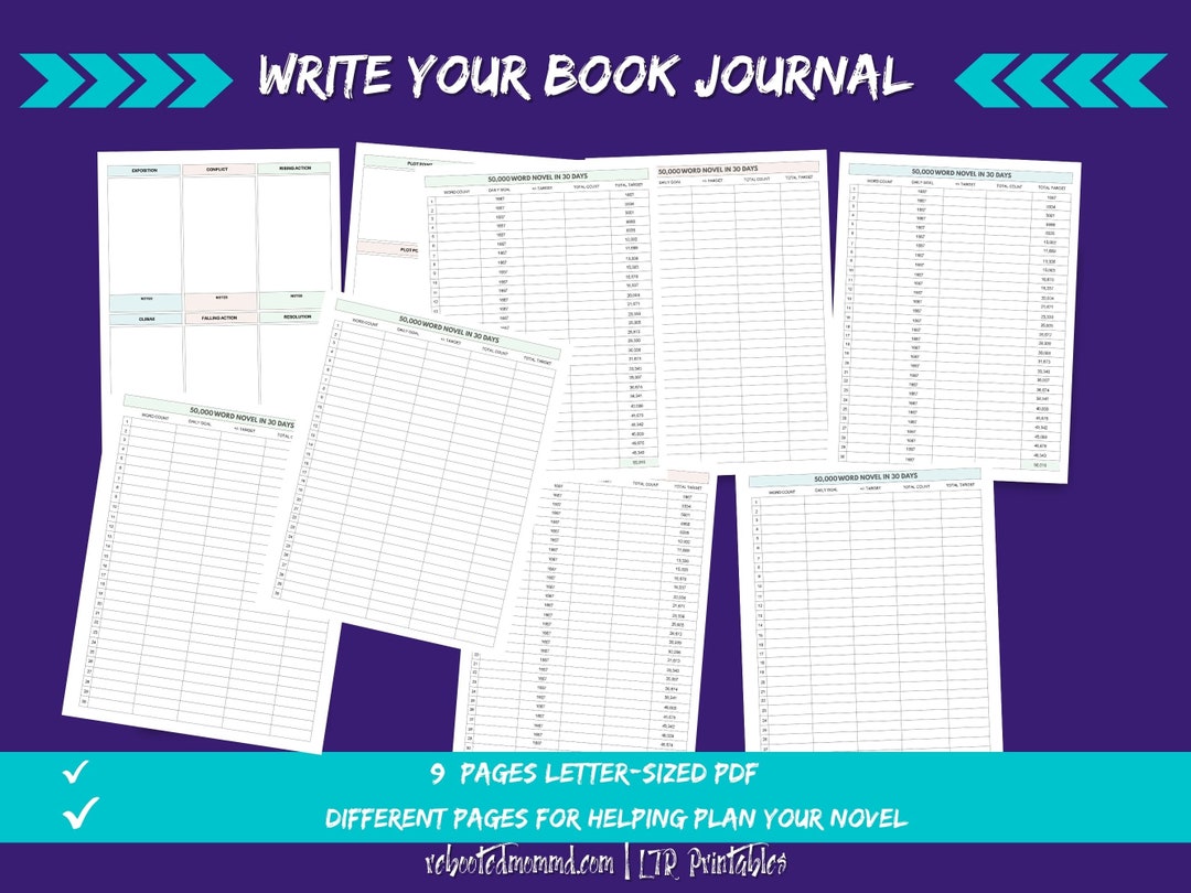 Write Your Book Journal Writing Journal Writing Guide Finish Your Book