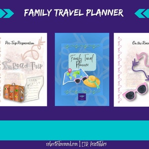 Family Travel Planner Printables | Vacation Planning | Road Trip Planner | Travel Itinerary | Travel Journal | Digital Download