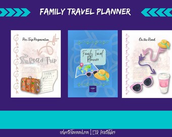 Family Travel Planner Printables | Vacation Planning | Road Trip Planner | Travel Itinerary | Travel Journal | Digital Download