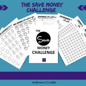 The Save Money Challenge Trackers for the Year Habit Printables Self-Care Immediate Download Digital Worksheets image 9