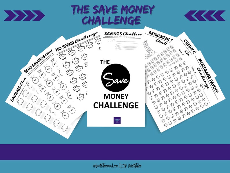 The Save Money Challenge Trackers for the Year Habit Printables Self-Care Immediate Download Digital Worksheets image 9