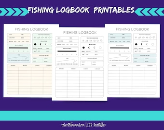 Fishing Logbook Printables | Fishing Journal | Fishing Planner | Fishing Tracker | Fishing Diary | Fishing Notebook | Instant Download