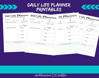 Daily Life Planner Printables | Life Journal | Daily Planner | Daily Life Tracker | Life Diary | Planner Pages | Instant Download