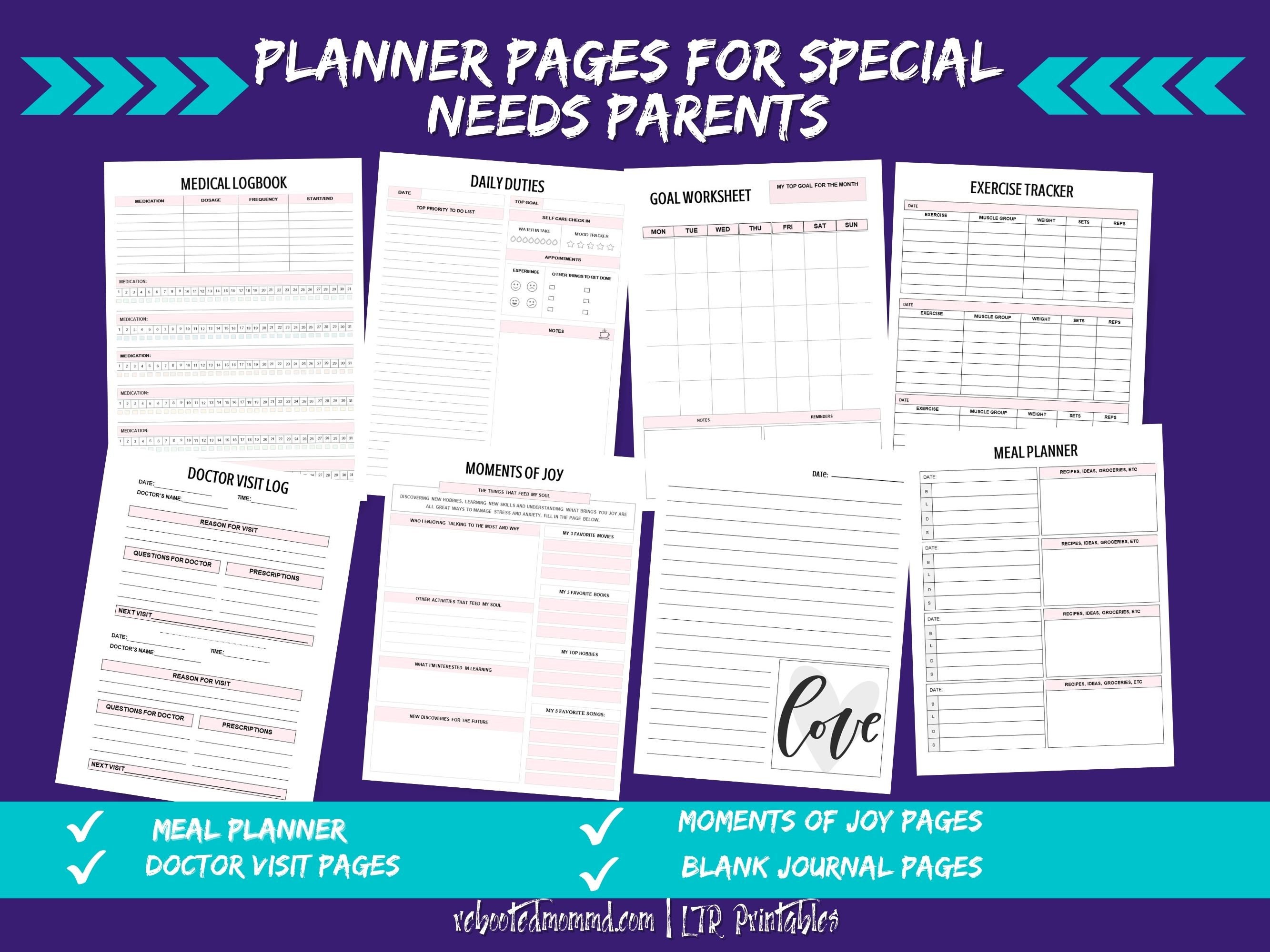 Special Needs Journal Printable Pages | Special Needs Binder | Autism ...