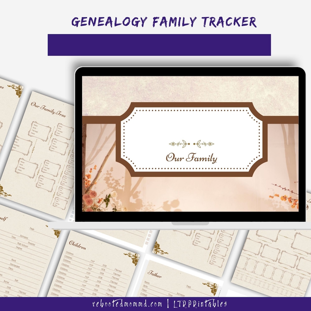 Genealogy Family Tracker Family Memorabilia Family History Etsy