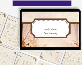 Genealogy Family Tree Tracker | Printable Ancestry Chart (Digital Download)