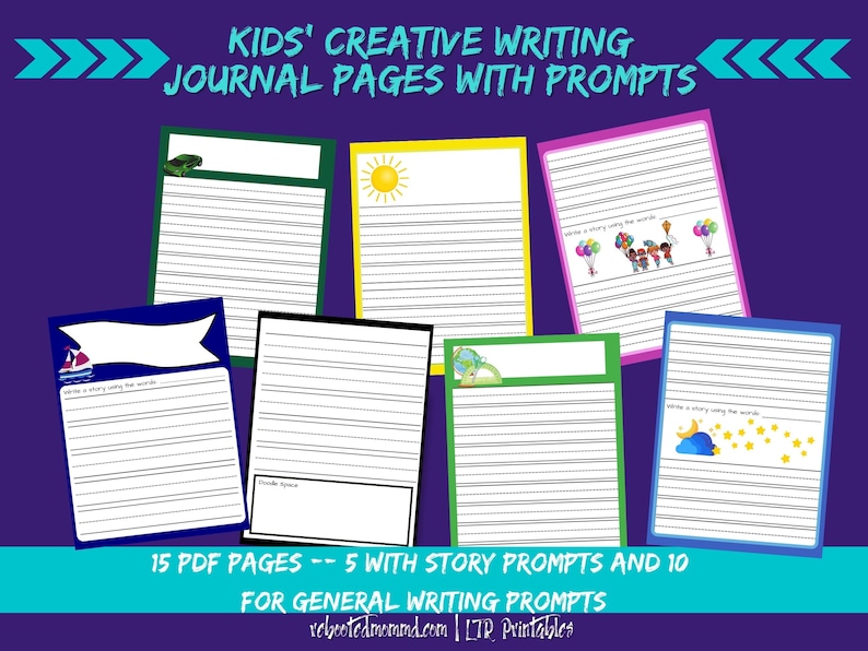 Kids' Creative Writing Worksheet Printables & Prompts - Etsy