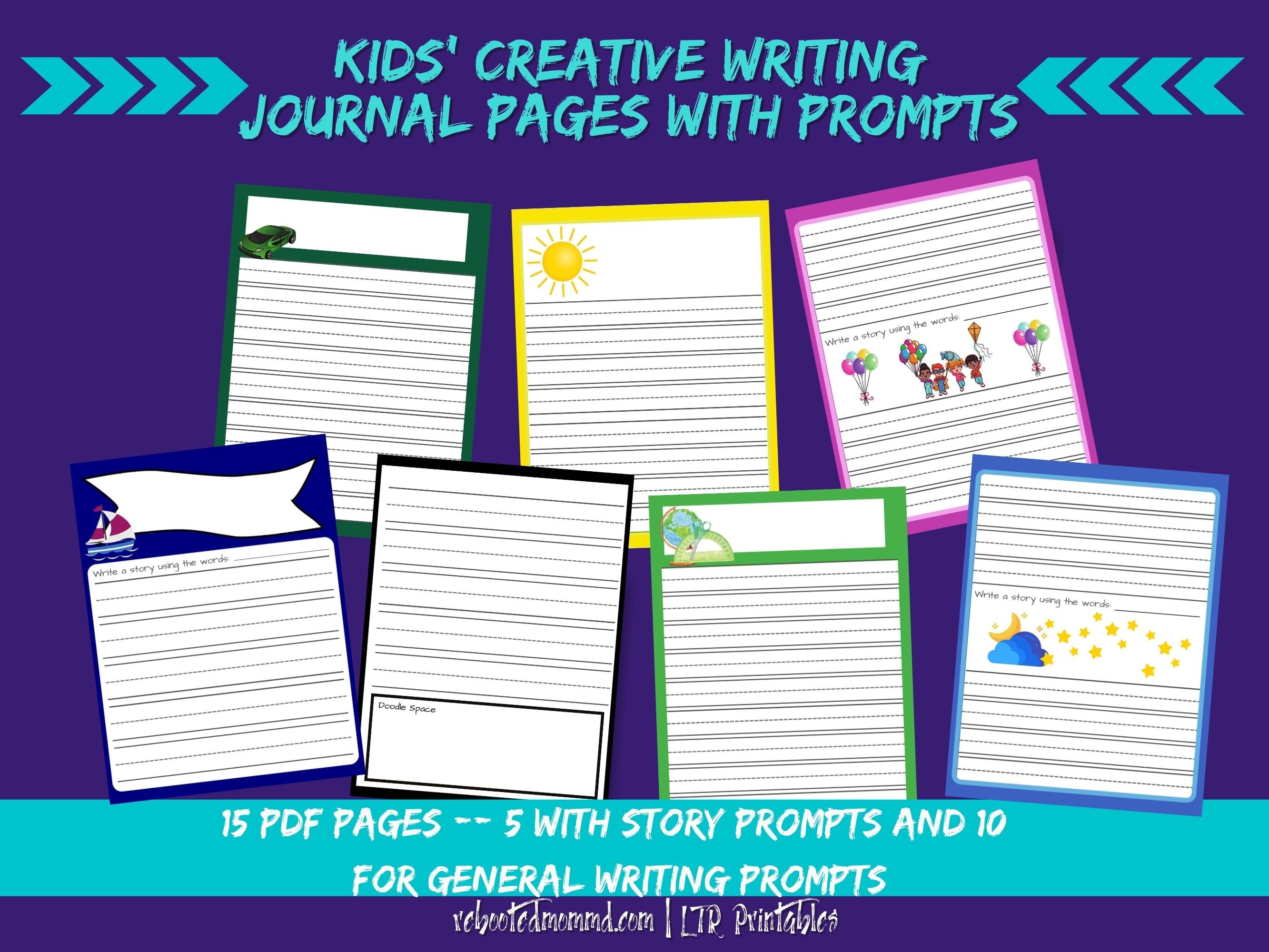 kids creative writing worksheet printables prompts etsy