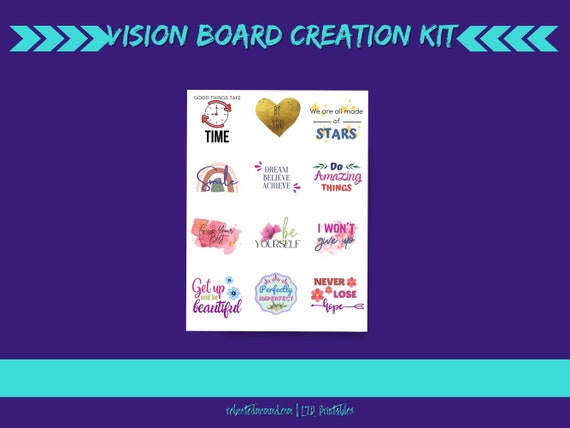 Vision Board Creation Kit Printables Vision Board 