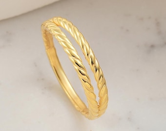 14k Gold rings, WATERPROOF minimalist rings, plain thin ring, wide band chunky ring, wedding band for women men couple ring jewelry gifts