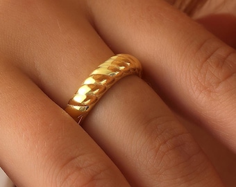 14K Gold Anxiety Ring Spinner and Interlocking Fidget Rings, Personalized Gold Filled Popular Right Now Gift for Her