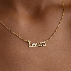 14K Gold Name Necklace ,Gold Filled Name Necklace, Personalized Name Necklace, Perfect Gift For Her , Christmas Gift, Gift for Mom,Best Gift