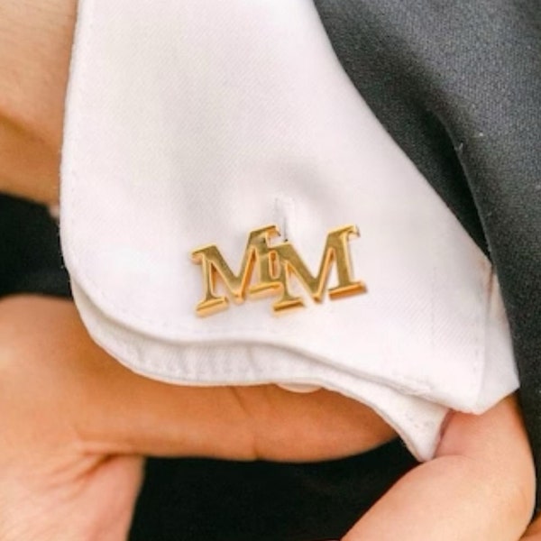 14K Gold Personalisierte Name Manschettenknöpfe-Customized Manschettenknöpfe-Groom Hochzeit Manschettenknöpfe - Groomsmen Geschenk - Initialen Manschettenknöpfe - Sterling Manschettenknöpfe